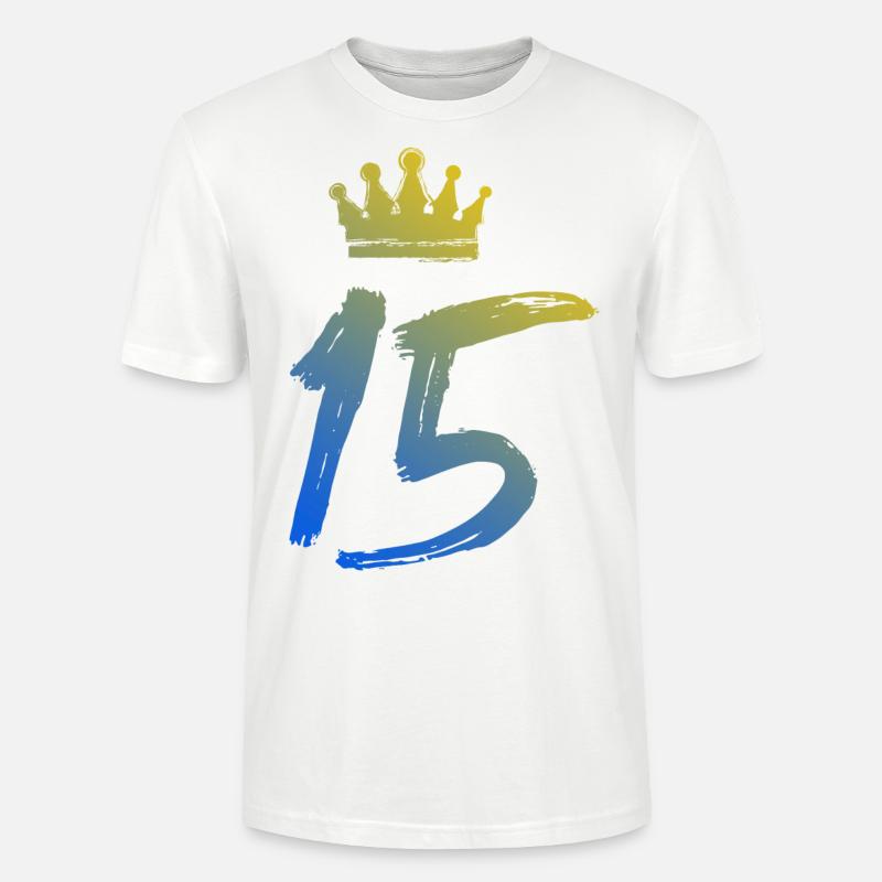 15 Couronne numérique - T-shirt bio CRAFTER Stanley Stella Unisexe - blanc