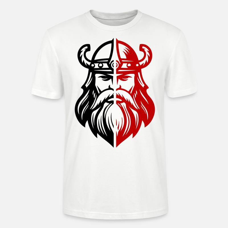 Wikinger Kopf Krieger Valhalla Odin - Stanley/Stella Unisex Bio-T-Shirt CRAFTER - Weiß