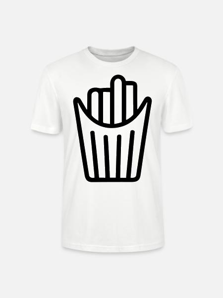 French fries cone - Stanley/Stella CRAFTER Unisex Organic T-Shirt - white