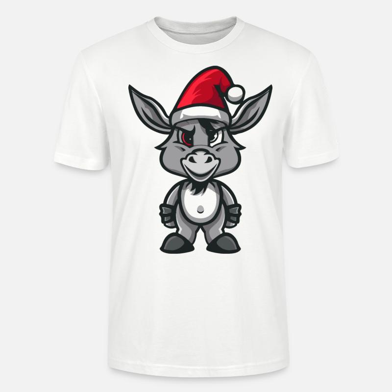 Noël à dos d’âne - T-shirt bio CRAFTER Stanley Stella Unisexe - blanc