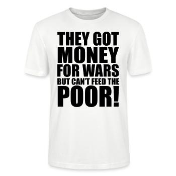 Can't Feed The Poor - Stanley/Stella CRAFTER Unisex Organic T-Shirt - white - Front - Alina (178cm) & Michal (187cm)