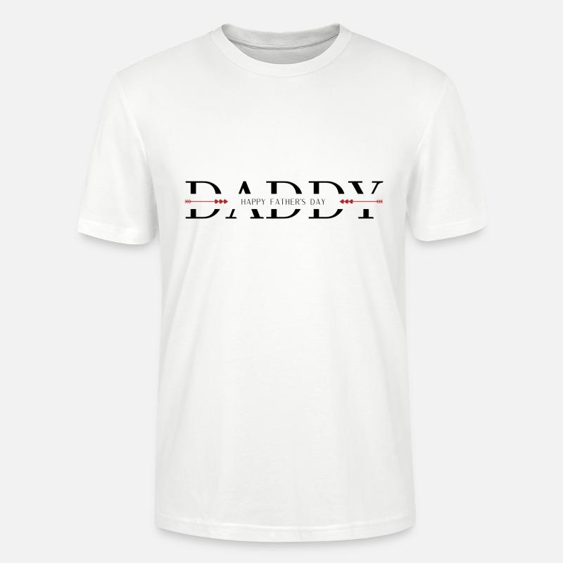 Happy father’s day - Daddy - T-shirt bio CRAFTER Stanley Stella Unisexe - blanc