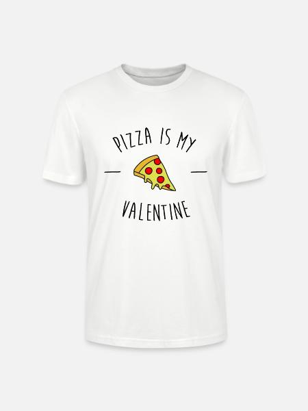 Pizza Is My Valentine - Stanley/Stella Unisex Bio-T-Shirt CRAFTER - Weiß