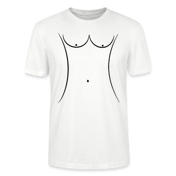 corps femmes - T-shirt bio CRAFTER Stanley Stella Unisexe - blanc - Devant - Alina (178cm) & Michal (187cm)