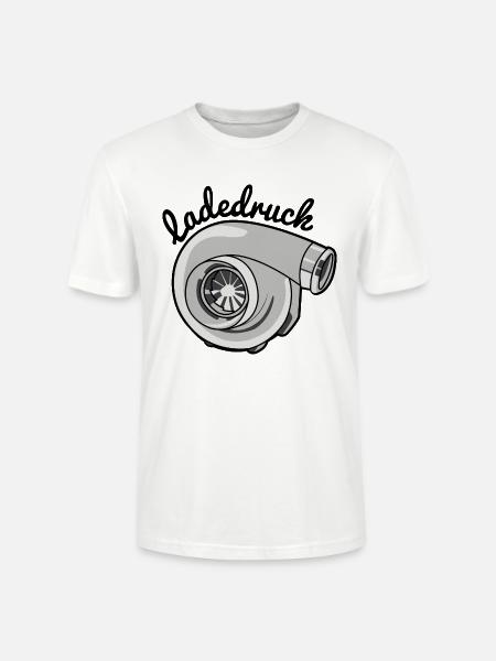 Ladedruck Grau - Stanley/Stella Unisex Bio-T-Shirt CRAFTER - Weiß
