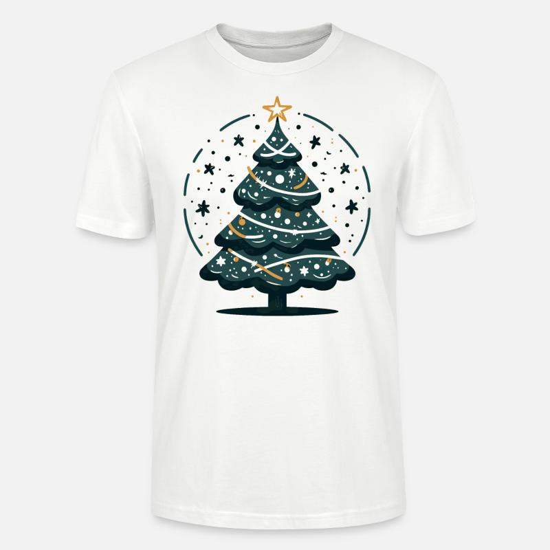 Weihnachtsbaum Tannenbaum Christbaum - Stanley/Stella Unisex Bio-T-Shirt CRAFTER - Weiß