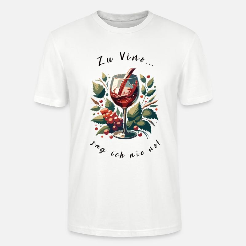 Weinglas mit Trauben Kunstmotiv - Stanley/Stella Unisex Bio-T-Shirt CRAFTER - Weiß