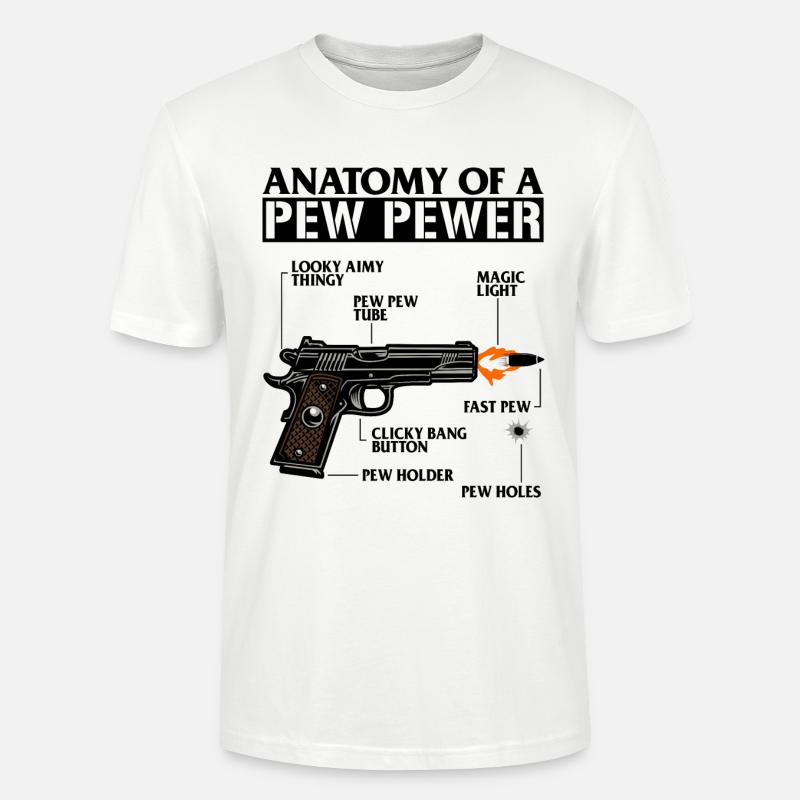 Pistolengrafik - Stanley/Stella Unisex Bio-T-Shirt CRAFTER - Weiß