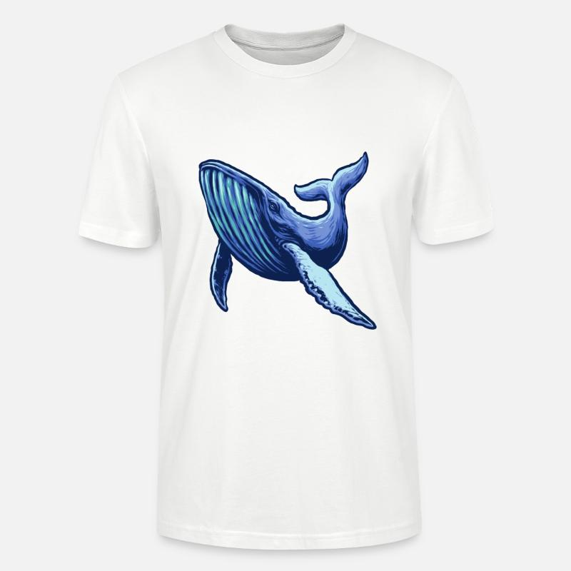 Blauer Wal - Stanley/Stella Unisex Bio-T-Shirt CRAFTER - Weiß
