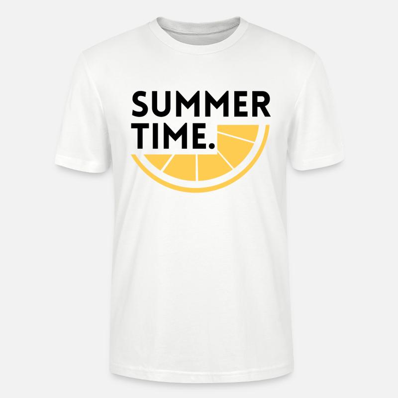 Summer Time - Lemon - Stanley/Stella CRAFTER Unisex Organic T-Shirt - white