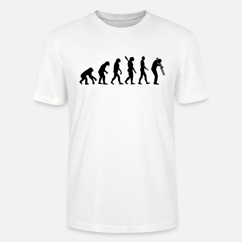 Evolution Trombone - T-shirt bio CRAFTER Stanley Stella Unisexe - blanc