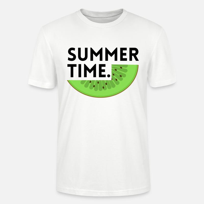 Sommerzeit - Kiwi - Stanley/Stella Unisex Bio-T-Shirt CRAFTER - Weiß