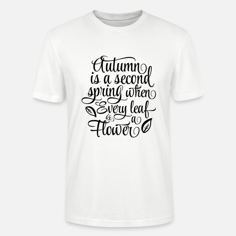 Autumn Fall Leaf Gift - Stanley/Stella Unisex Bio-T-Shirt CRAFTER - Weiß