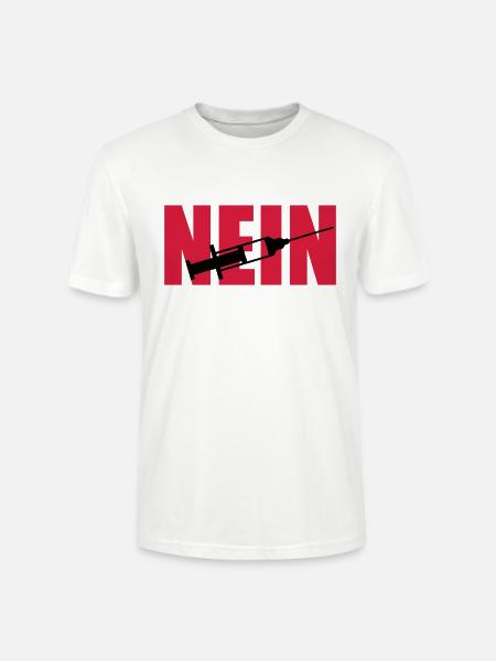 Nein Spritze - Stanley/Stella Unisex Bio-T-Shirt CRAFTER - Weiß