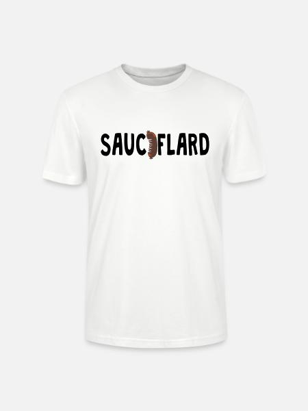 sauciflard saucisson mot 1202 - T-shirt bio CRAFTER Stanley Stella Unisexe - blanc