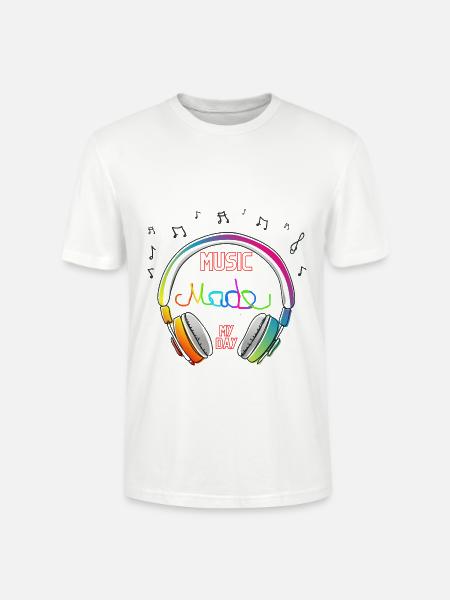 Music Made My Day - Stanley/Stella Unisex Bio-T-Shirt CRAFTER - Weiß