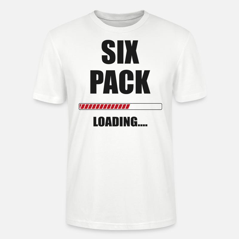 Sixpack wird geladen Ladebalken - Stanley/Stella Unisex Bio-T-Shirt CRAFTER - Weiß