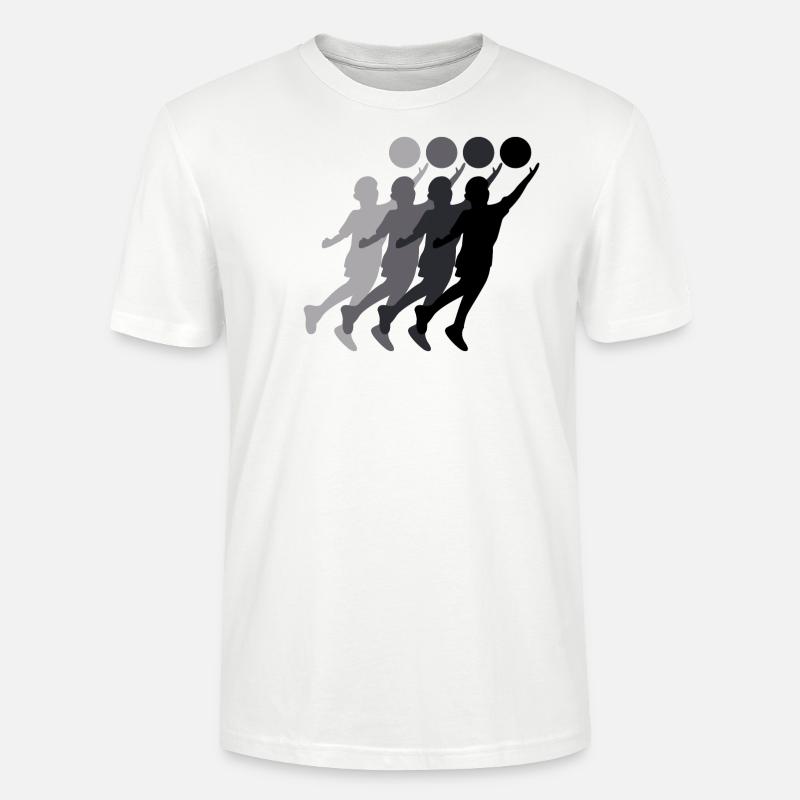 Faustballer Silhouette Faustball Übergang - Stanley/Stella Unisex Bio-T-Shirt CRAFTER - Weiß