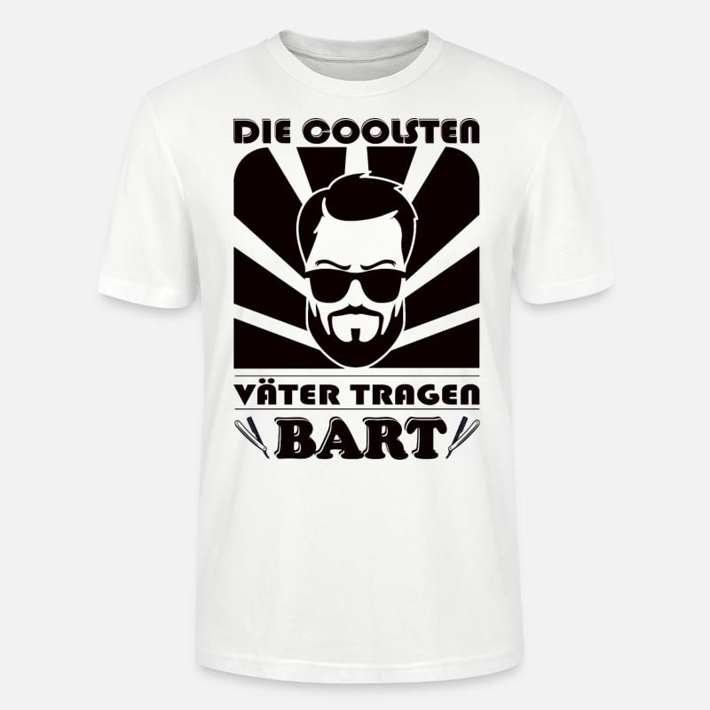 Die coolsten Väter tragen Bart - Stanley/Stella Unisex Bio-T-Shirt CRAFTER - Weiß