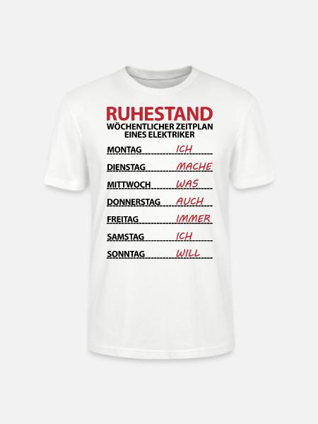 Abschiedsgeschenk Elektriker zum Ruhestand Rente - Stanley/Stella Unisex Bio-T-Shirt CRAFTER - Weiß