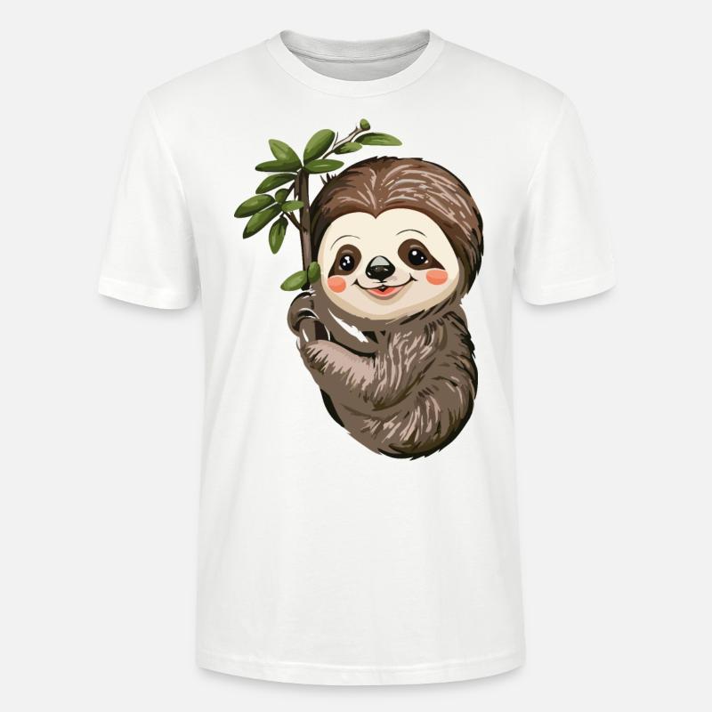 Faultier - Stanley/Stella Unisex Bio-T-Shirt CRAFTER - Weiß