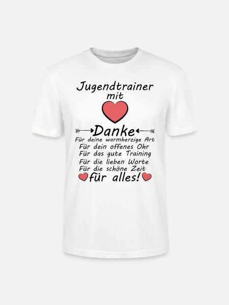 Jugendtrainer Jugend Trainer Danke zum Abschied - Stanley/Stella Unisex Bio-T-Shirt CRAFTER - Weiß