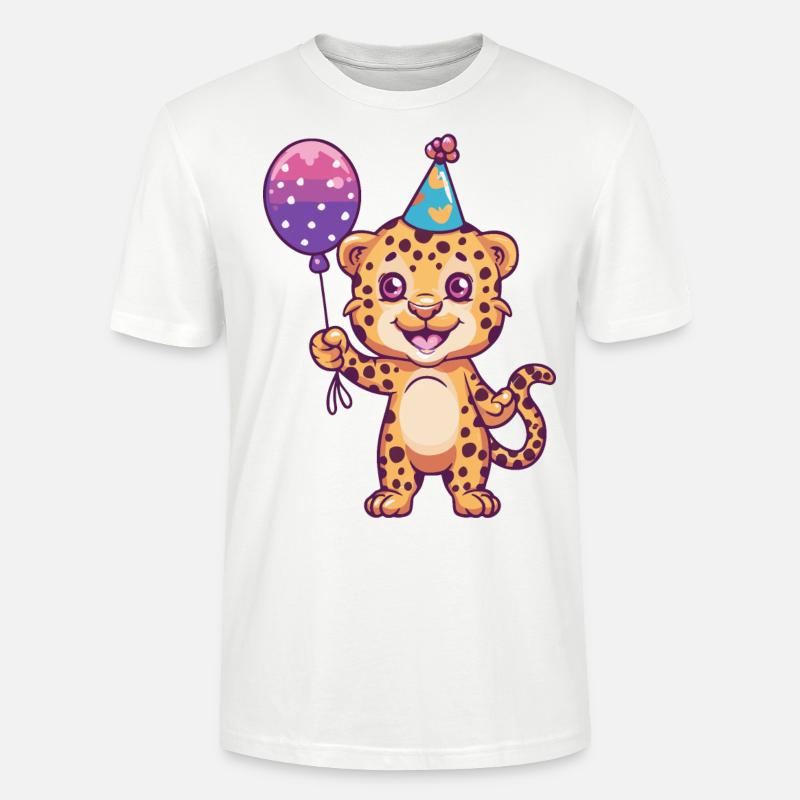 Bande dessinée d’anniversaire léopard - T-shirt bio CRAFTER Stanley Stella Unisexe - blanc