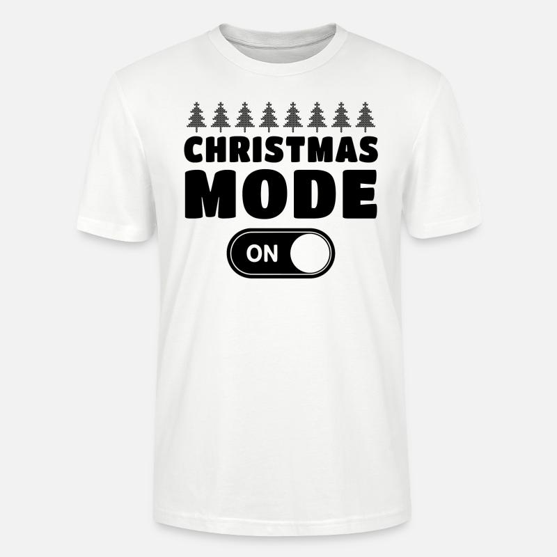 Weihnachtsmodus Ein - Stanley/Stella Unisex Bio-T-Shirt CRAFTER - Weiß
