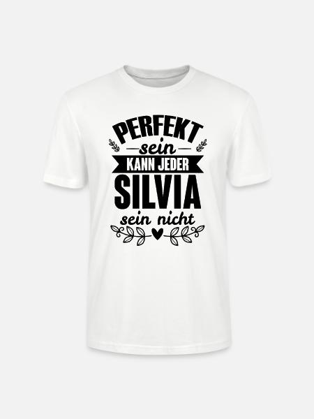 Silvia - Perfekt Sein Kann Jeder Silvia Nicht - Stanley/Stella Unisex Bio-T-Shirt CRAFTER - Weiß
