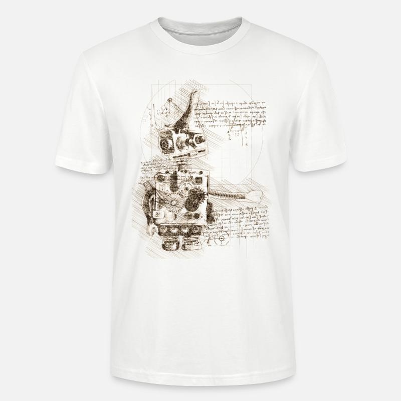 Leonardo Da Vinci's Roboter - Stanley/Stella Unisex Bio-T-Shirt CRAFTER - Weiß