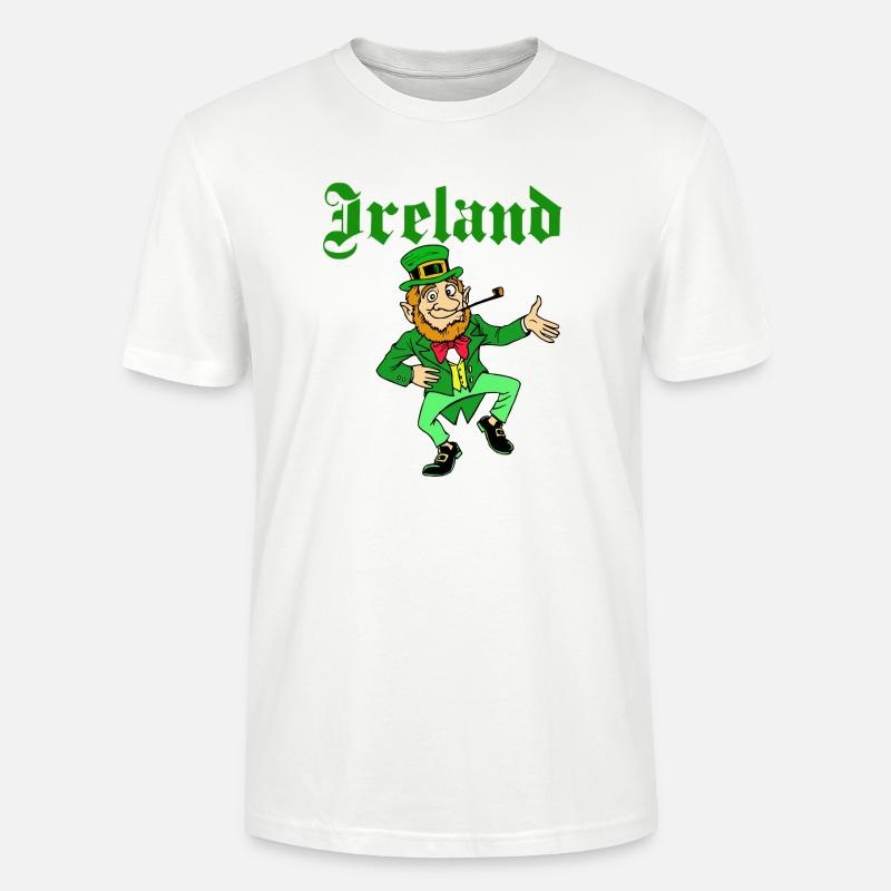 Irlande St Patrick Leprechaun - T-shirt bio CRAFTER Stanley Stella Unisexe - blanc