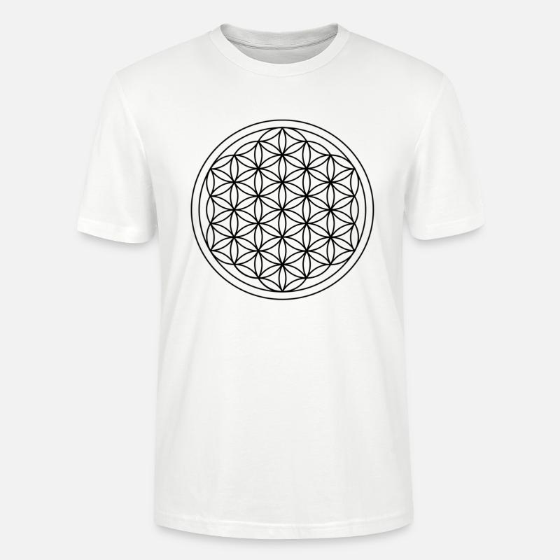 Fleur de la vie - T-shirt bio CRAFTER Stanley Stella Unisexe - blanc
