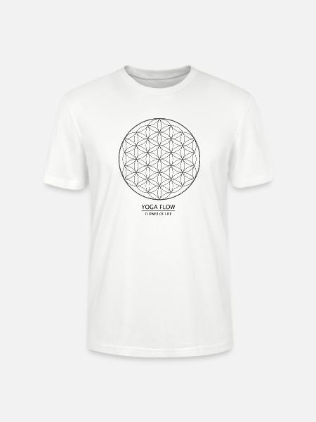 YOGA FLOW FLOWER OF LIFE - Stanley/Stella Unisex Bio-T-Shirt CRAFTER - Weiß