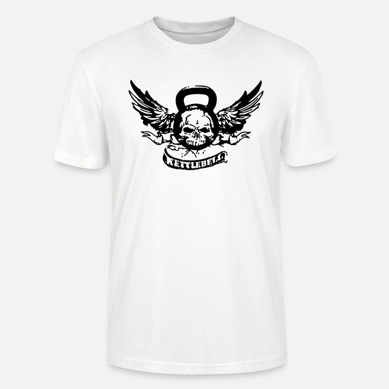 kettlebellskull - Stanley/Stella Unisex Bio-T-Shirt CRAFTER - Weiß