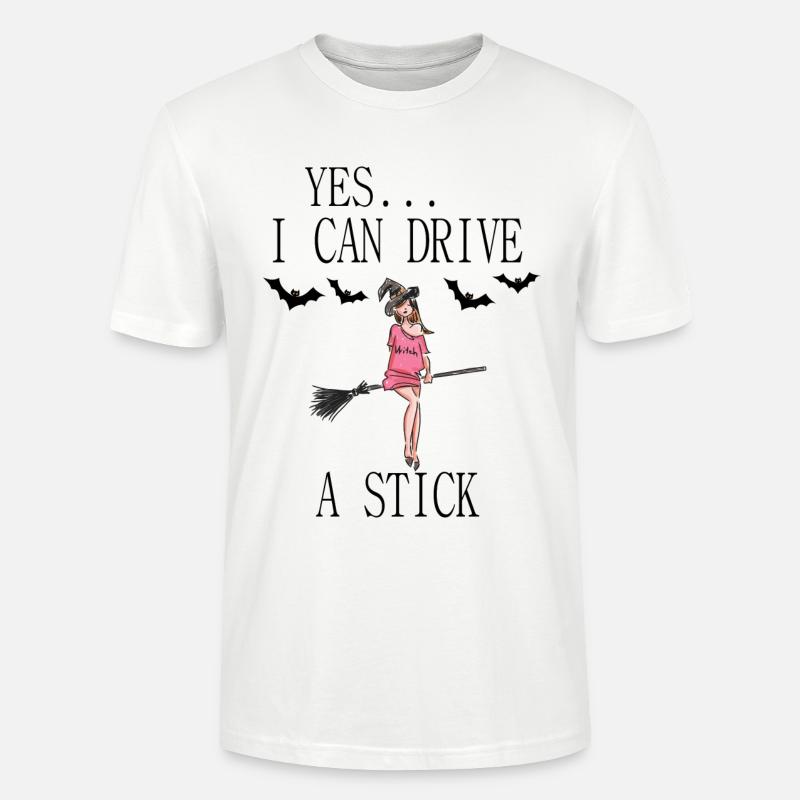 Sorcière avec un bessa - T-shirt bio CRAFTER Stanley Stella Unisexe - blanc