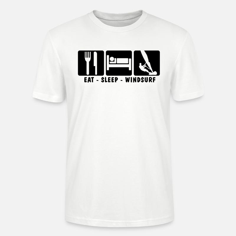 EAT SLEEP WINDSURF 3 - Stanley/Stella Unisex Bio-T-Shirt CRAFTER - Weiß
