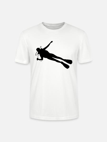 scuba diver - Stanley/Stella CRAFTER Unisex Organic T-Shirt - white
