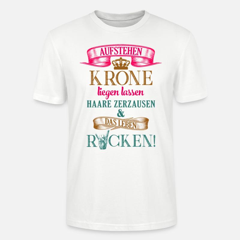 DAS LEBEN ROCKEN - Stanley/Stella Unisex Bio-T-Shirt CRAFTER - Weiß