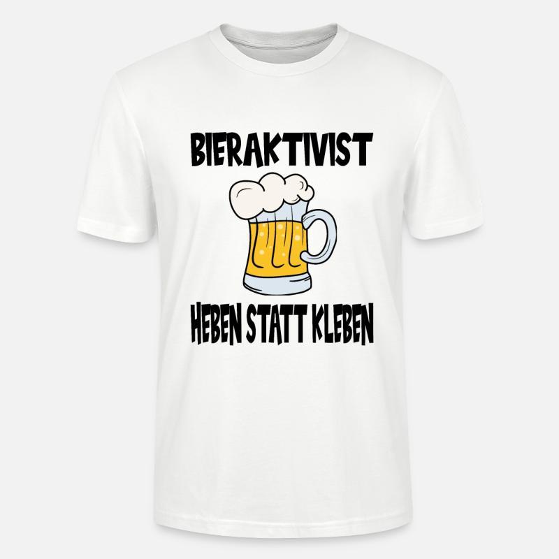 Bieraktivist Heben statt Kleben - Stanley/Stella Unisex Bio-T-Shirt CRAFTER - Weiß