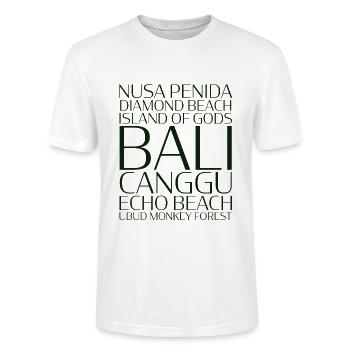 Bali's most beautiful places and beaches - Stanley/Stella CRAFTER Unisex Organic T-Shirt - white - Front - Alina (178cm) & Michal (187cm)