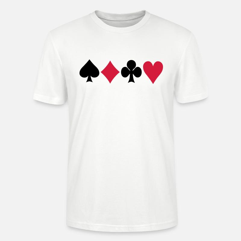 Karten - Poker - Stanley/Stella Unisex Bio-T-Shirt CRAFTER - Weiß