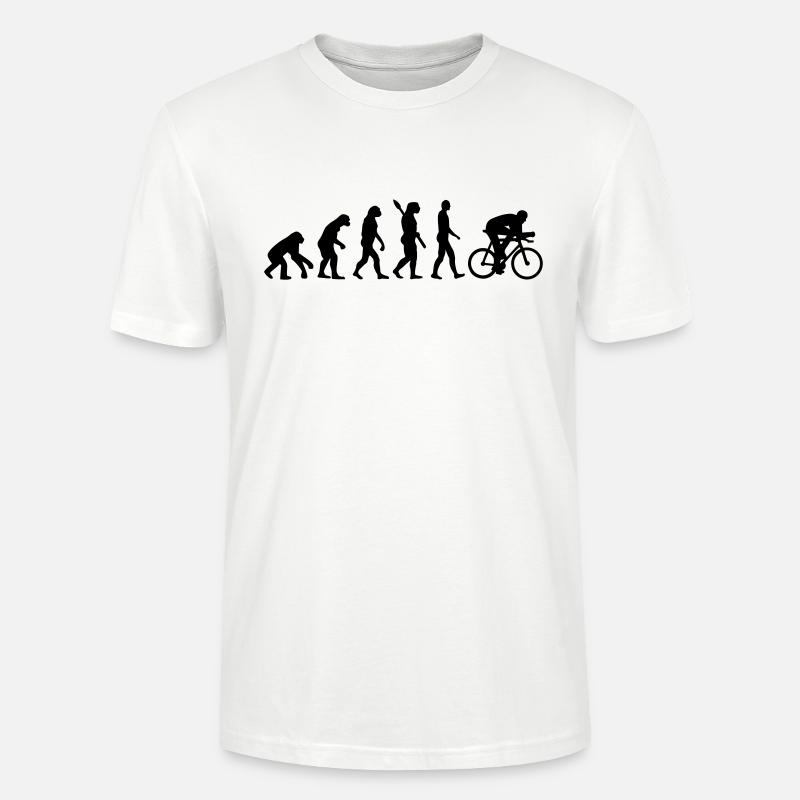 Evolution Radfahren - Stanley/Stella Unisex Bio-T-Shirt CRAFTER - Weiß