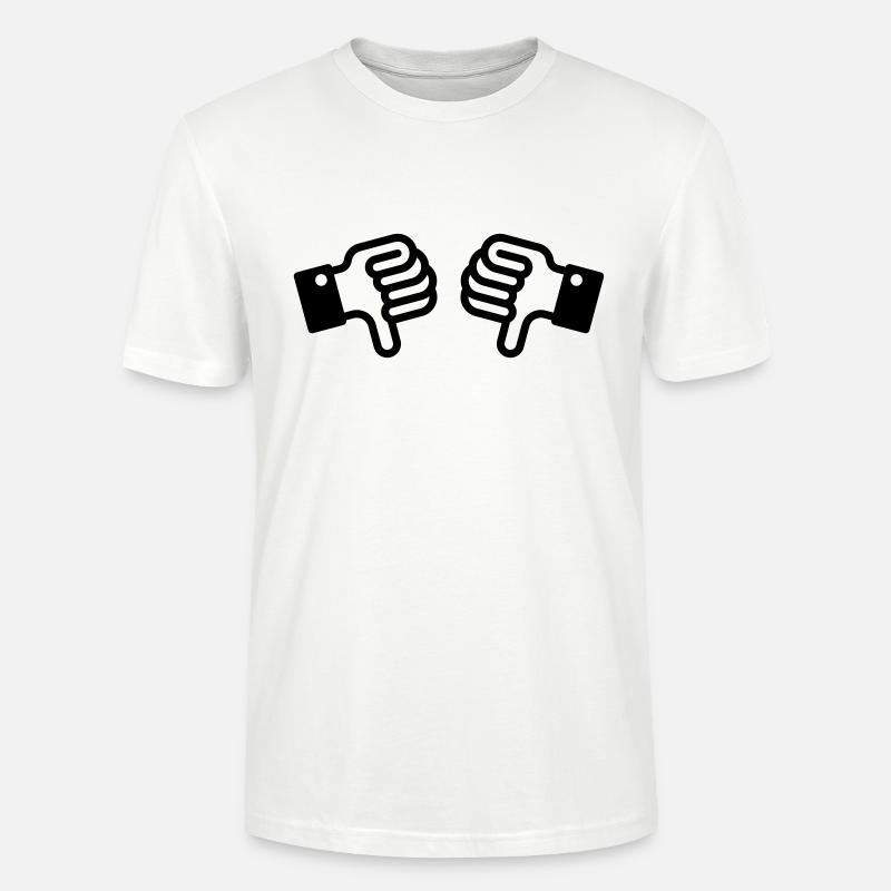 Daumen runter / Thumbs down (2) - Stanley/Stella Unisex Bio-T-Shirt CRAFTER - Weiß