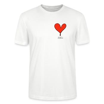 CŒUR - T-shirt bio CRAFTER Stanley Stella Unisexe - blanc - Devant - Alina (178cm) & Michal (187cm)