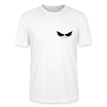 Aus der Kollektion »Trauerkleidung & Accessoires« - Stanley/Stella Unisex Bio-T-Shirt CRAFTER - Weiß - Vorne - Alina (178cm) & Michal (187cm)