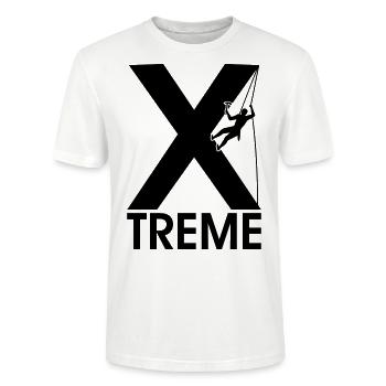 alpiniste escalader un rocher grimpeur - T-shirt bio CRAFTER Stanley Stella Unisexe - blanc - Devant - Alina (178cm) & Michal (187cm)
