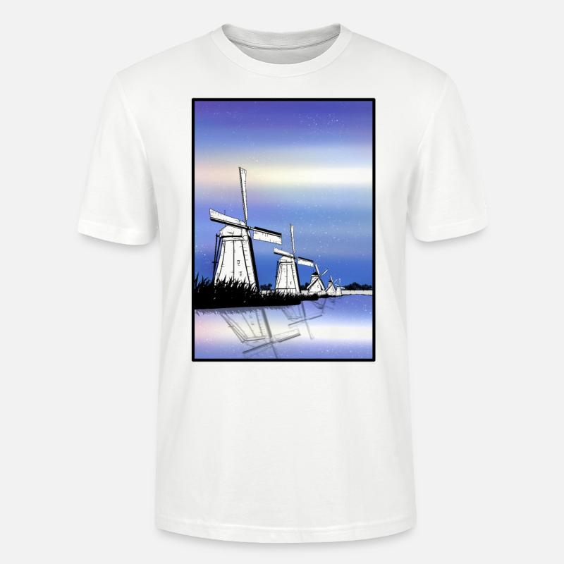 Kinderdijk Windmills - Stanley/Stella Unisex Bio-T-Shirt CRAFTER - Weiß
