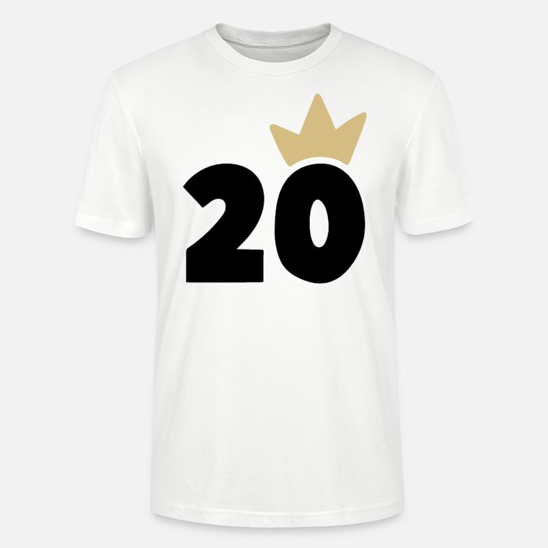 20 Krone Nummer 30 - Stanley/Stella Unisex Bio-T-Shirt CRAFTER - Weiß