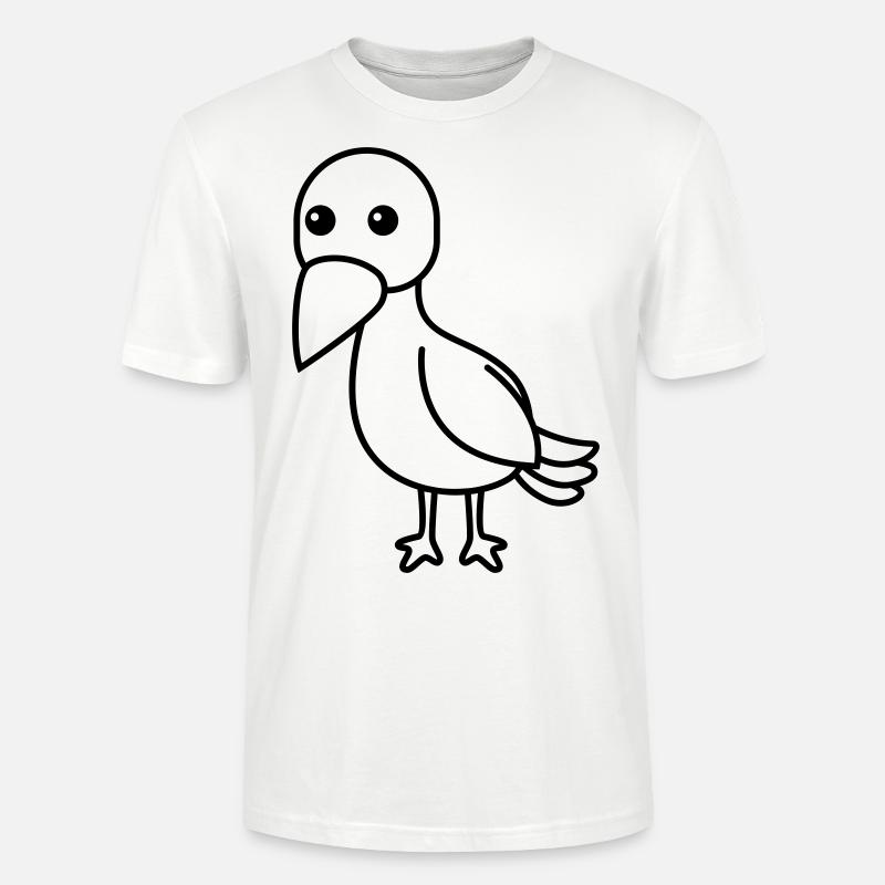 Krähe Comic Tier - Stanley/Stella Unisex Bio-T-Shirt CRAFTER - Weiß