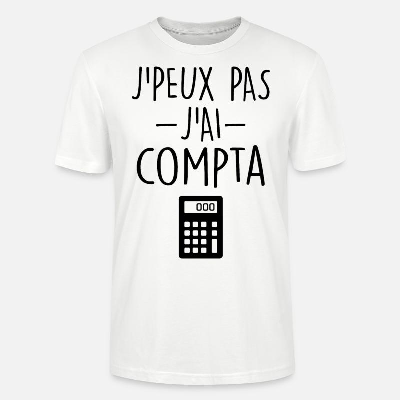 Comptable | Comptabilité | Compter | Chiffre - T-shirt bio CRAFTER Stanley Stella Unisexe - blanc